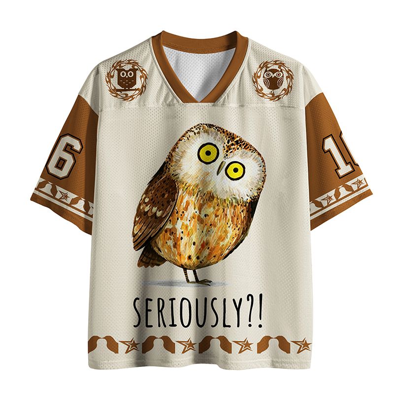 Funny Owl Meme Mesh Jersey for Summer