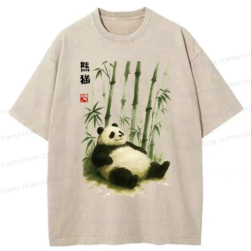 Panda Washed T-Shirt for Daily Wear