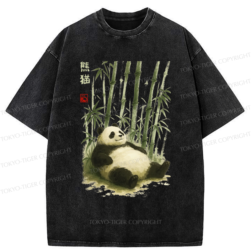 Panda Washed T-Shirt for Daily Wear