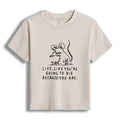 Kyoto-Lion Funny Meme Sarcastic Rat Life Truth Women's Washed T-shirt