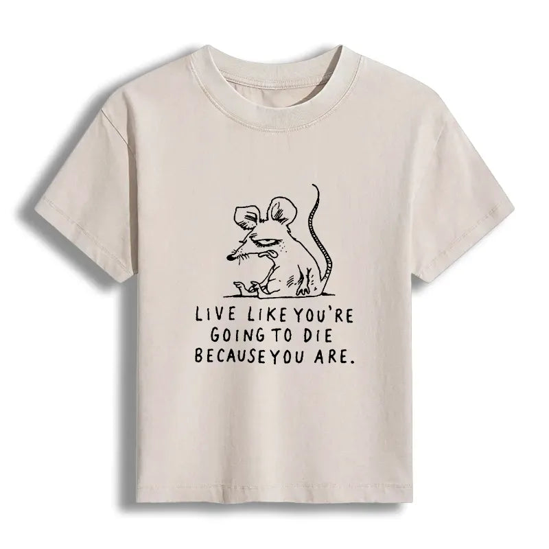 Kyoto-Lion Funny Meme Sarcastic Rat Life Truth Women's Washed T-shirt