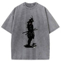vintage japanese samurai t-shirt for daily wear