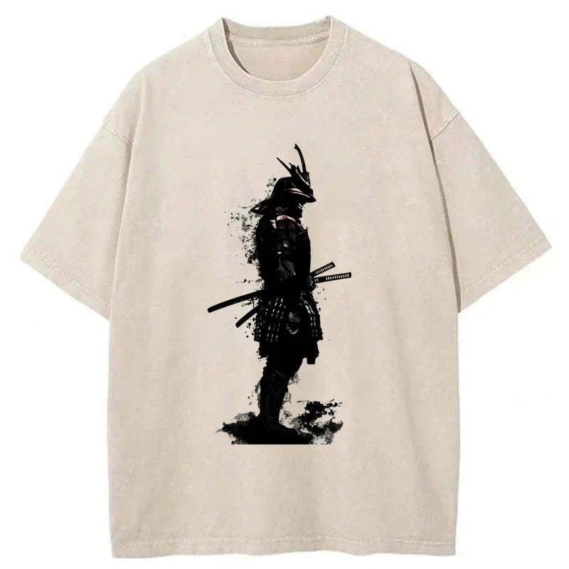 kyoto lion armored samurai washed t-shirt
