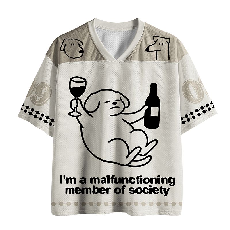 Kyoto-Lion Silly Wine Dog Vibe Mesh Jersey