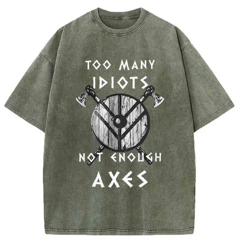Kyoto-Lion Viking Quotes Meme Washed T-Shirt