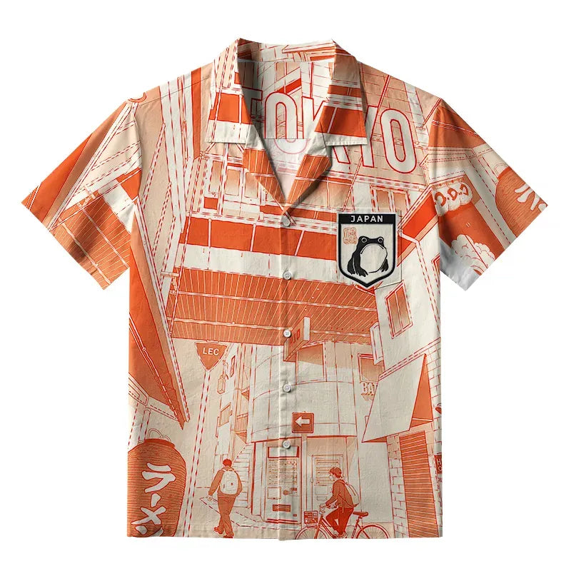 Vintage Tokyo Street Corner Hawaiian Shirt