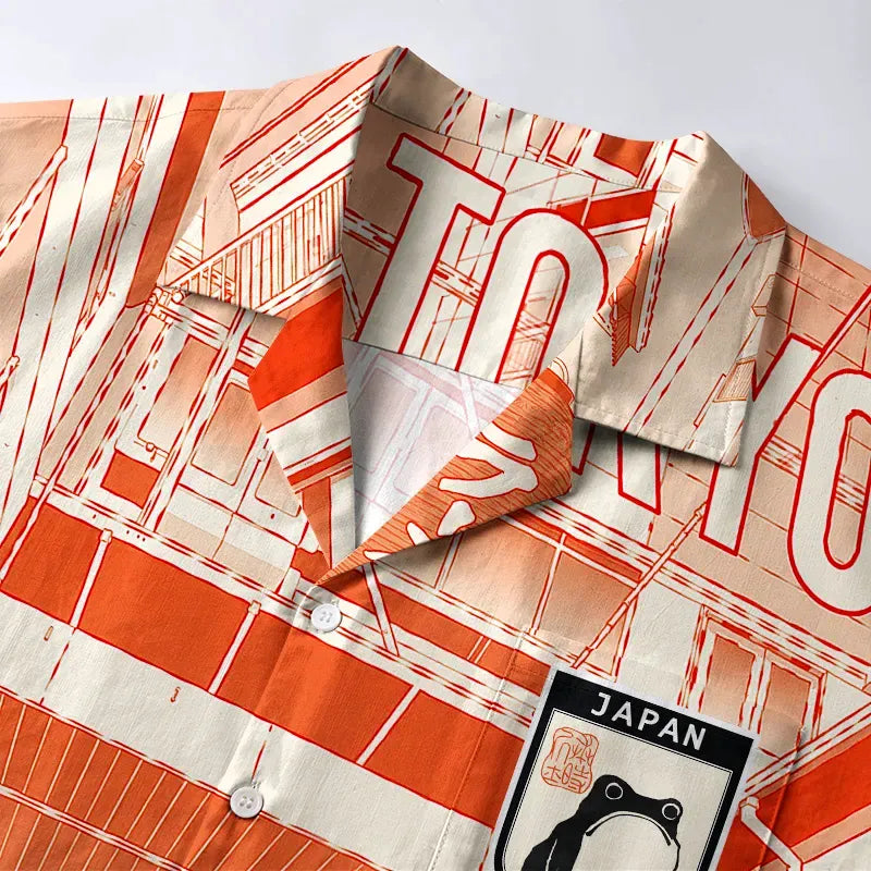 Vintage Tokyo Street Corner Hawaiian Shirt