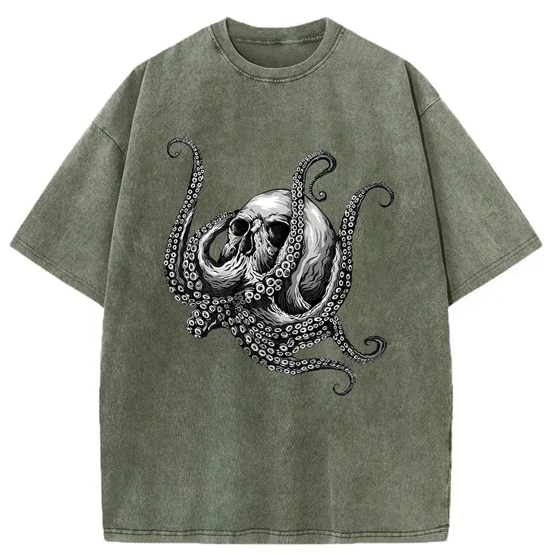 Vintage Washed Octopus Tee Best Seller
