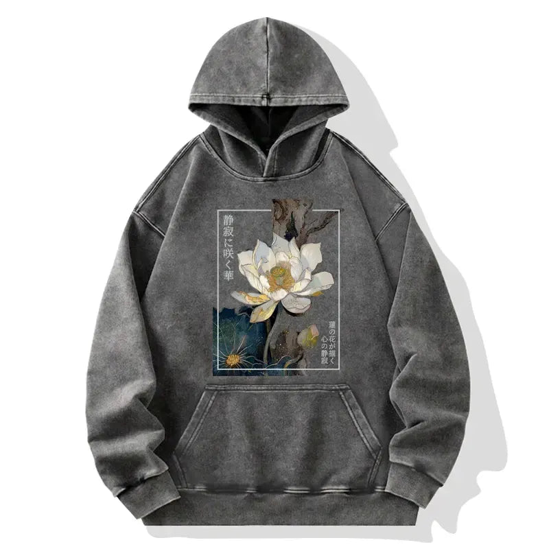 Japanese Washed Hoodie for Streetwear