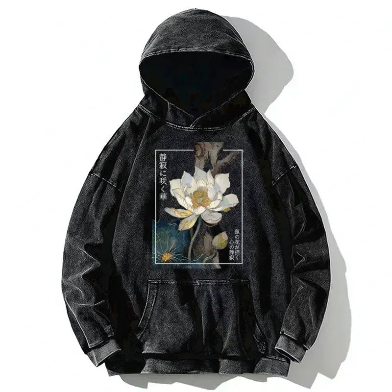 Japanese Washed Hoodie for Streetwear
