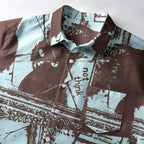 Japanese Cat Button-up Shirt for Daily Wear