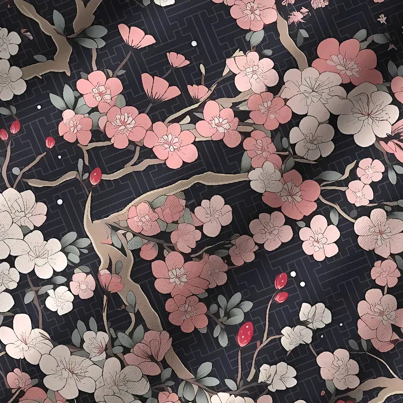Ukiyo-e Blooming Sakura Shirt for Vacation