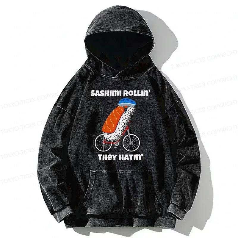Kyoto-Lion Sashimi Rollin' They Hatin' Washed Hoodie