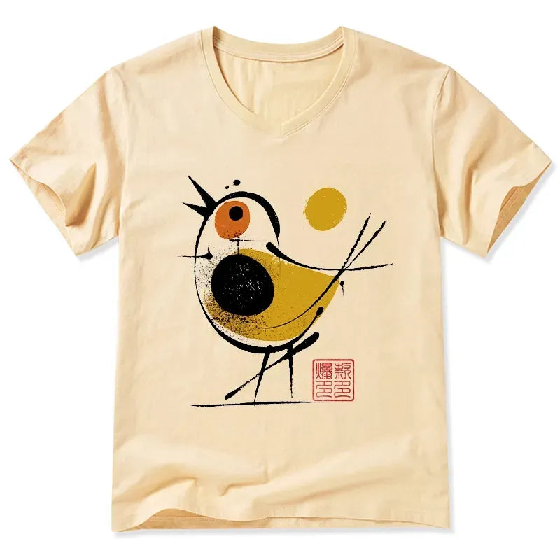 yellow and black aesthetic bird tee best seller