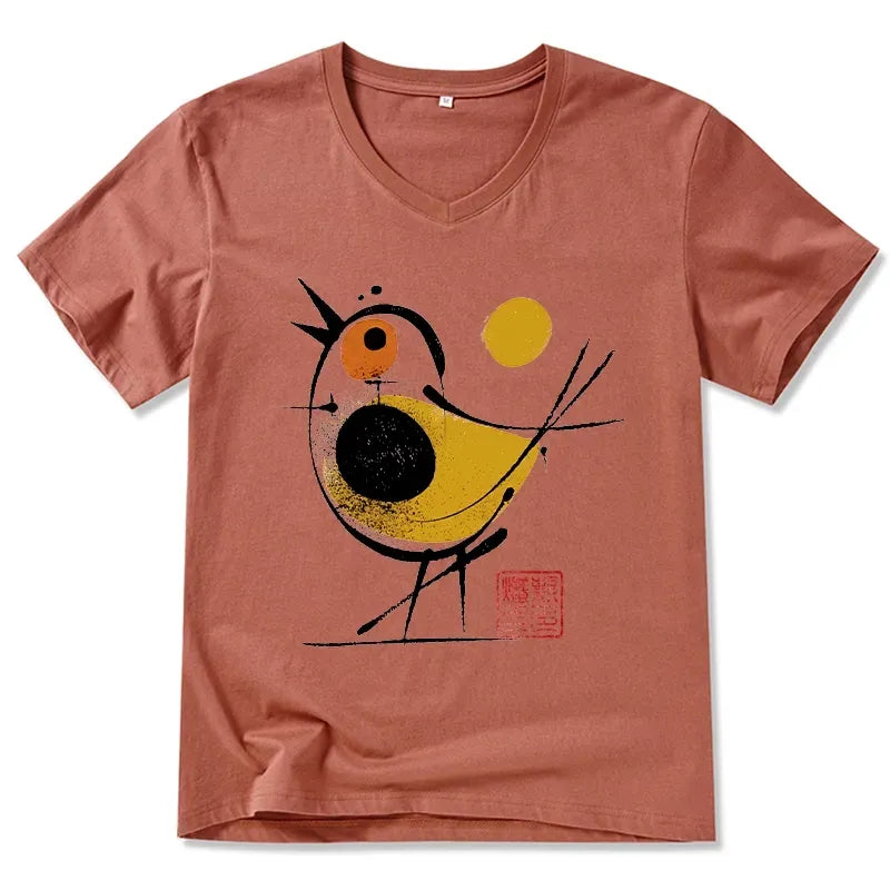 yellow and black aesthetic bird tee best seller