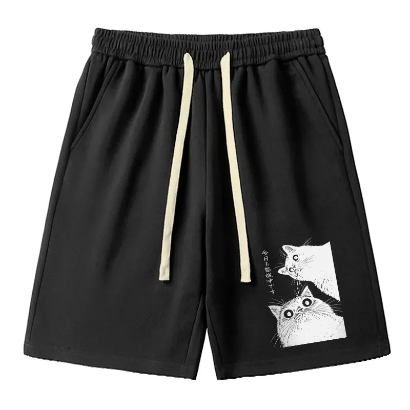 Kyoto-Lion The Cat Is Watching Today Unisex Shorts