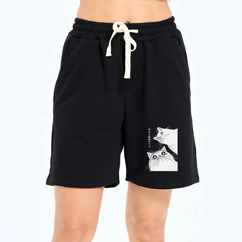 Kyoto-Lion The Cat Is Watching Today Unisex Shorts