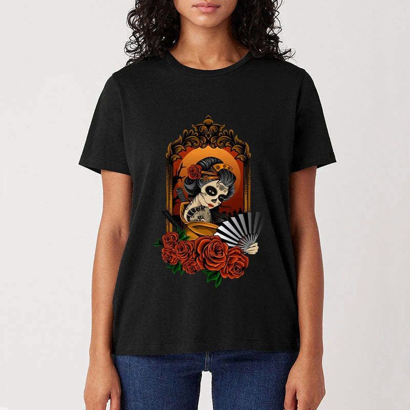 unisex cotton japanese graphic t-shirt for daily wear