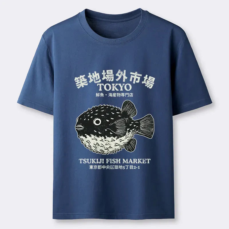 Vintage Japanese Ukiyo-e T-Shirt for Summer