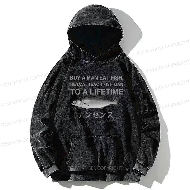 japanese funny washed hoodie for daily wear