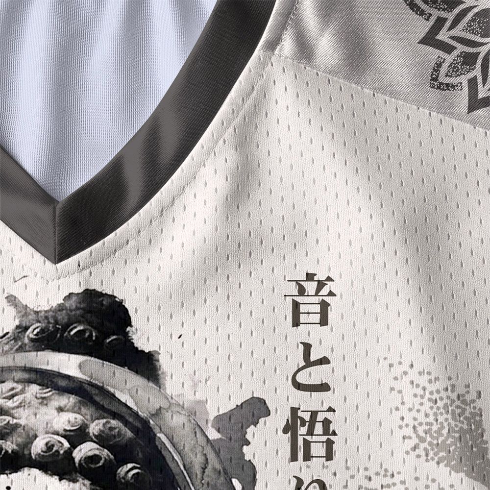 Kyoto-Lion DJ Buddha Zen Music Paneled Long Sleeve Jersey