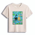 Cats in Lotus Pond T-Shirt Free Shipping