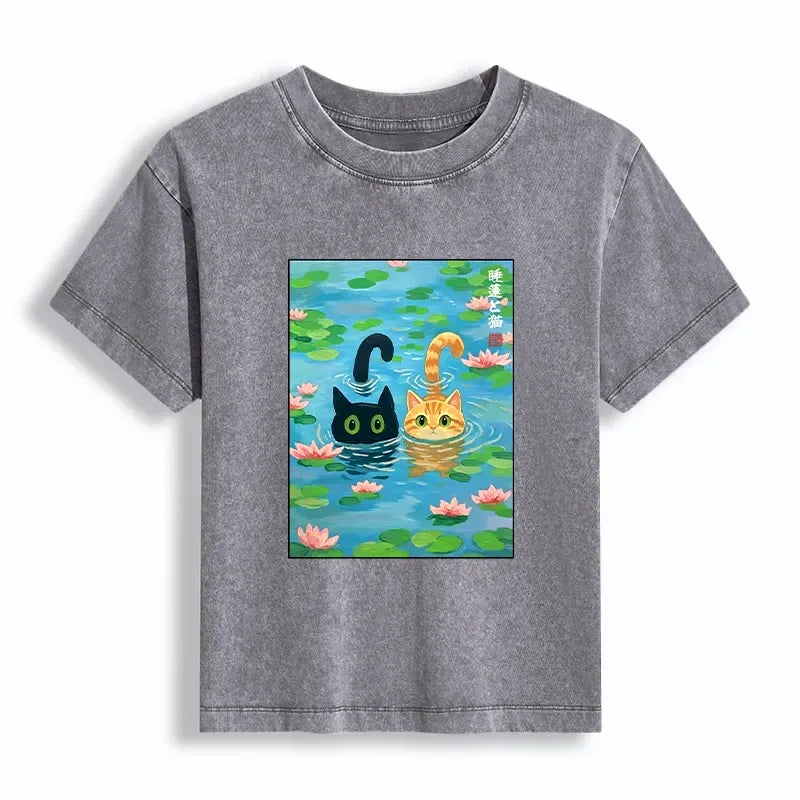 Kyoto-Lion Women's Washed T-Shirt Deal