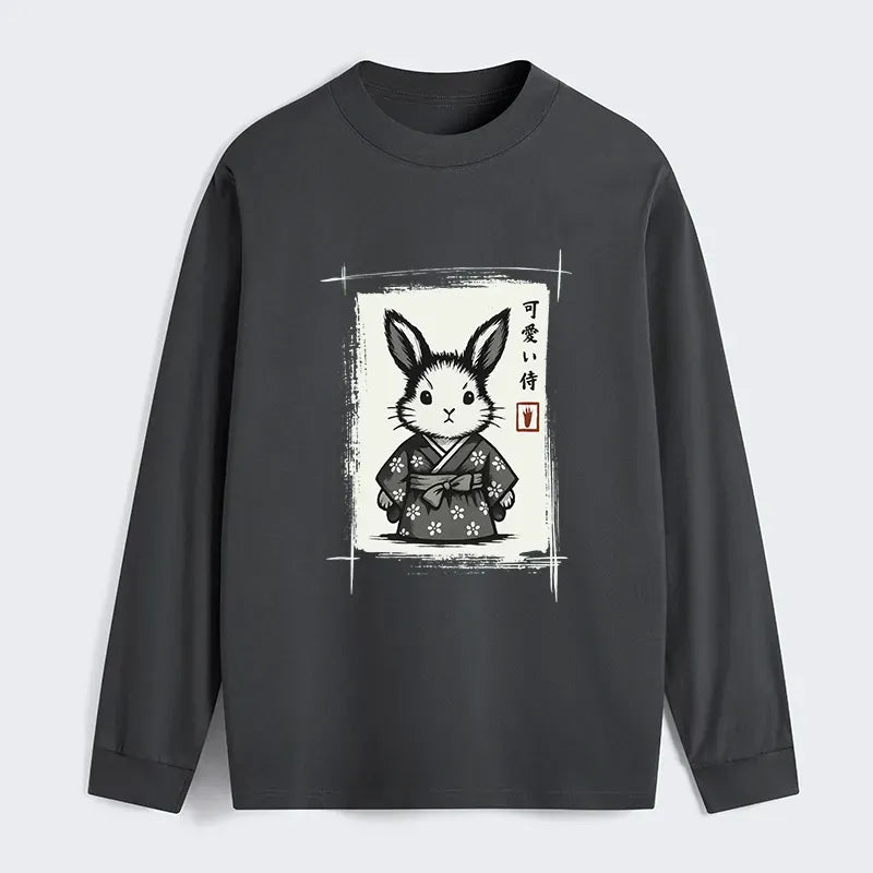 Kyoto-Lion Woodcut Bunny Classic Long Sleeve T-Shirt