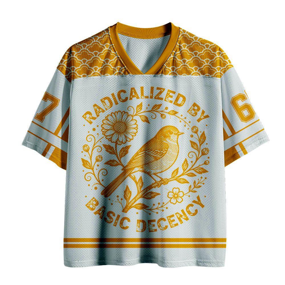 Yellow Mesh Jersey Streetwear on Sale