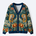 Japanese Tiger Tapestry Cardigan Sweater