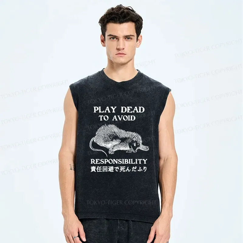 funny play dead tank top best seller