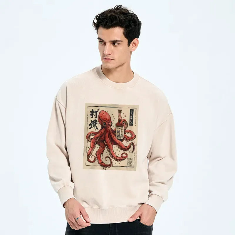 Kyoto-Lion Osaka Sak¨¦ Octopus Washed Sweatshirt