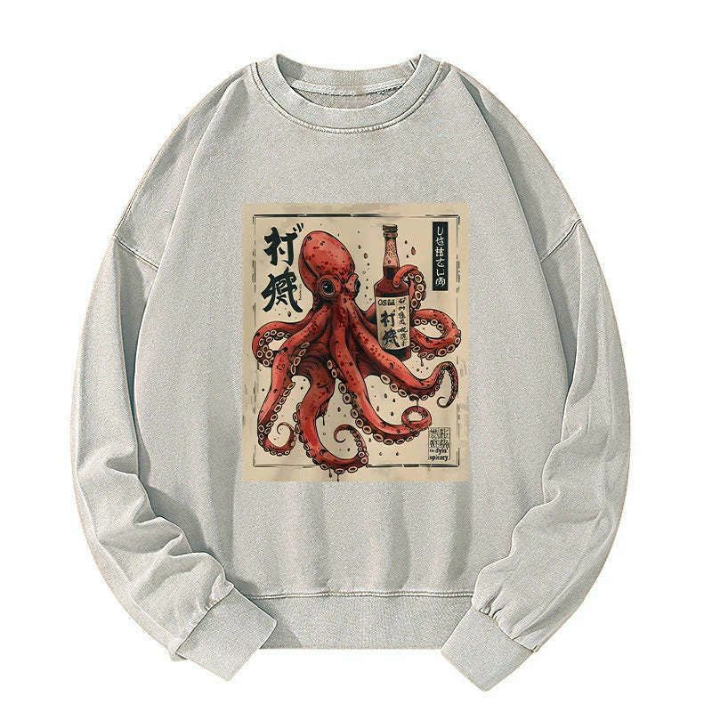 Kyoto-Lion Osaka Sak¨¦ Octopus Washed Sweatshirt
