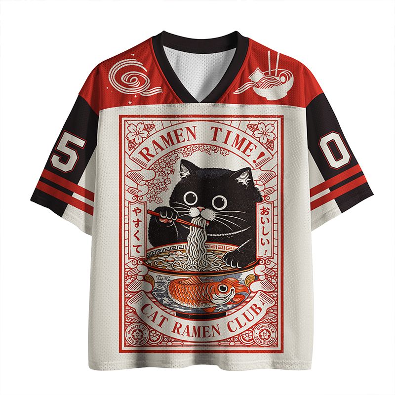 Ramen Cat Mesh Jersey for Anime Convention