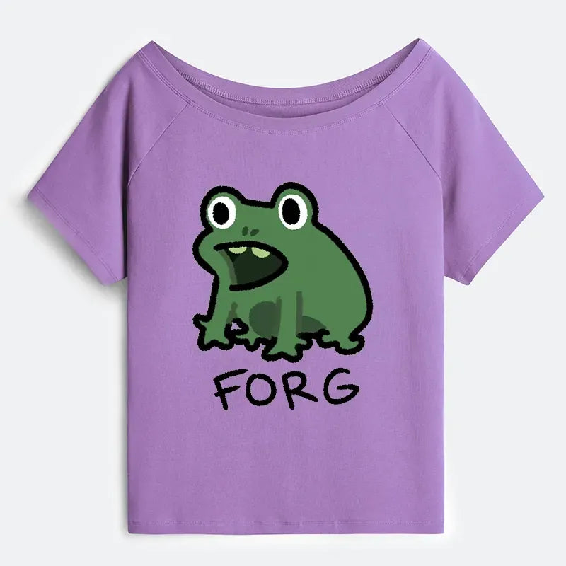 Funny Japanese Off Shoulder T-Shirt
