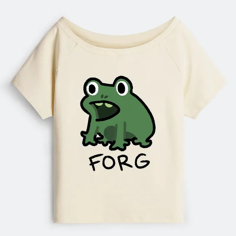 Funny Japanese Off Shoulder T-Shirt