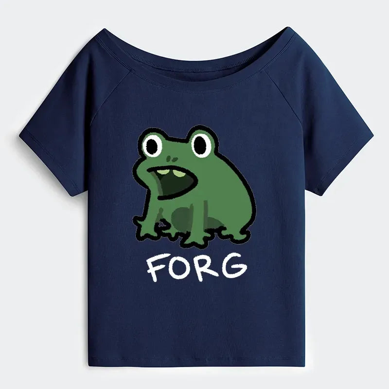 Funny Japanese Off Shoulder T-Shirt