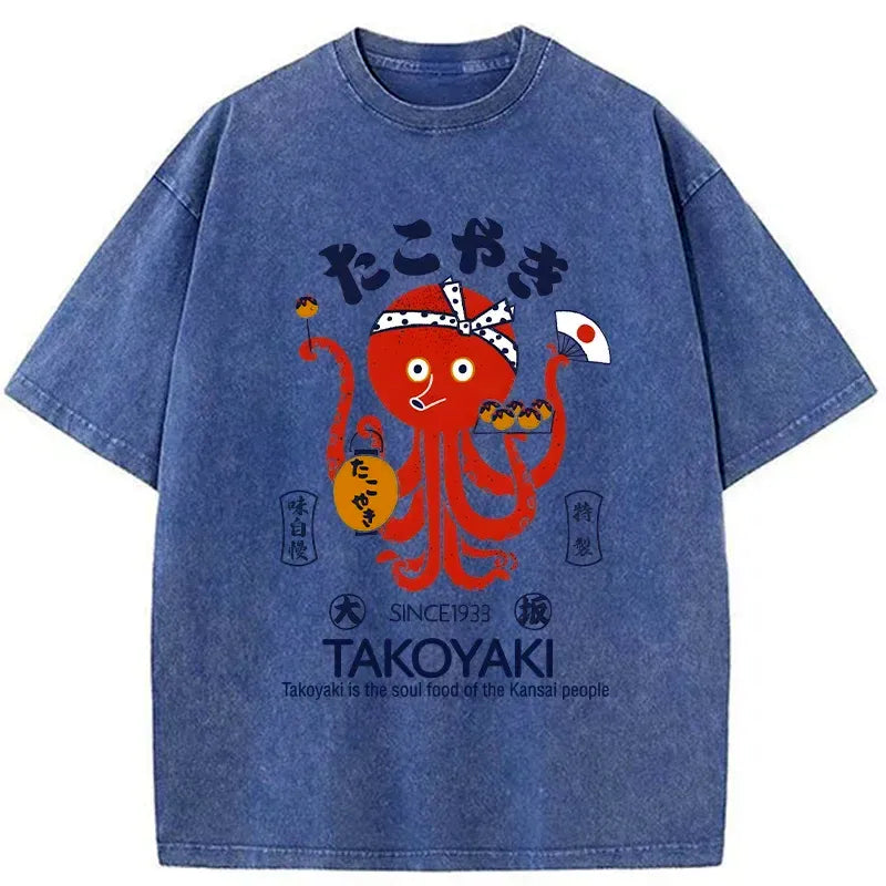 Kyoto-Lion Delicious Takoyaki Washed T-Shirt