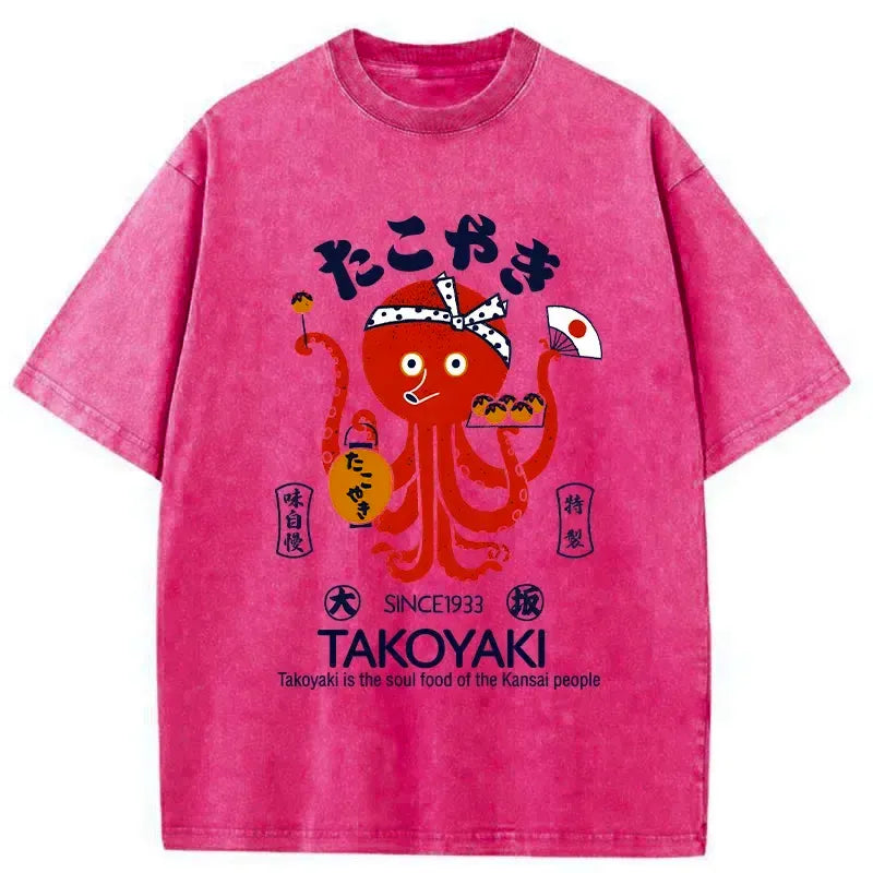 Kyoto-Lion Delicious Takoyaki Washed T-Shirt