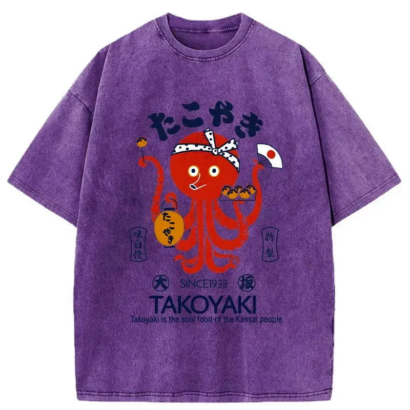 japanese takoyaki washed t-shirt