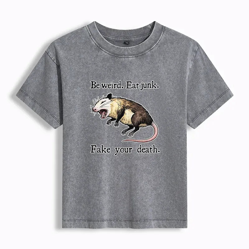 Funny Possum Playing Dead Vintage Tee