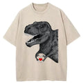 Kyoto Dinosaur Heart Shape T-Shirt for Summer