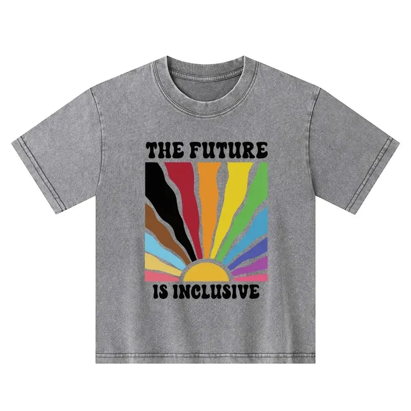 Kyoto-Lion Pride Future Is Inclusive Kids Washed T-Shirt