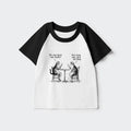 Kyoto-Lion Cat Poker Night Kids Raglan T-shirt