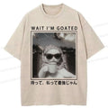 Kyoto-Lion Elegant And Sarcastic Cat Washed T-Shirt