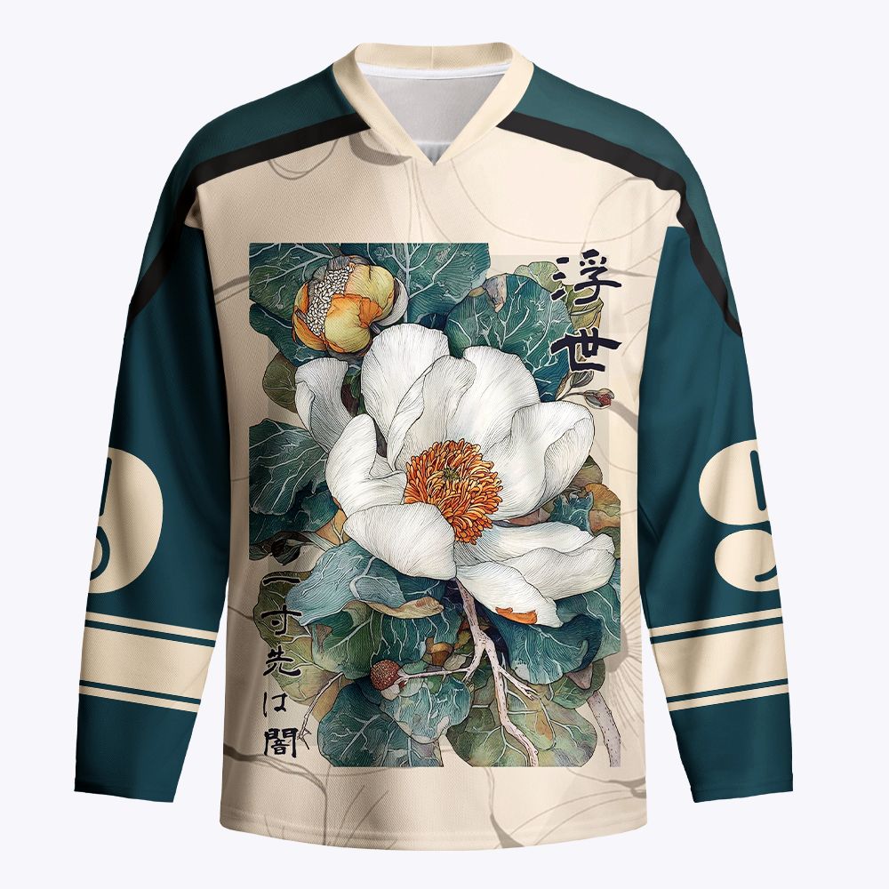 Kyoto-Lion Ukiyo No Hana Long-Sleeve Hockey Jersey