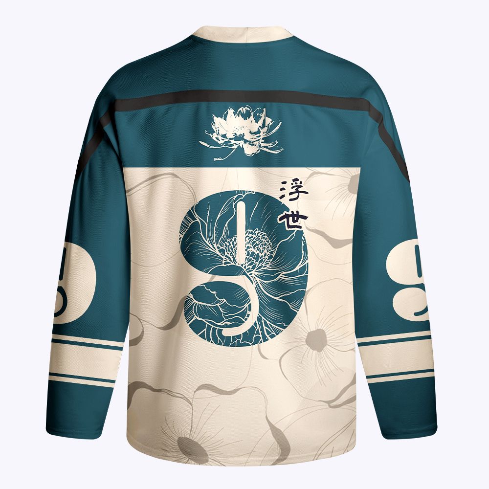 Kyoto-Lion Ukiyo No Hana Long-Sleeve Hockey Jersey