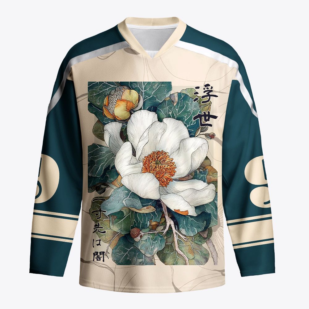 Kyoto-Lion Ukiyo No Hana Long-Sleeve Hockey Jersey
