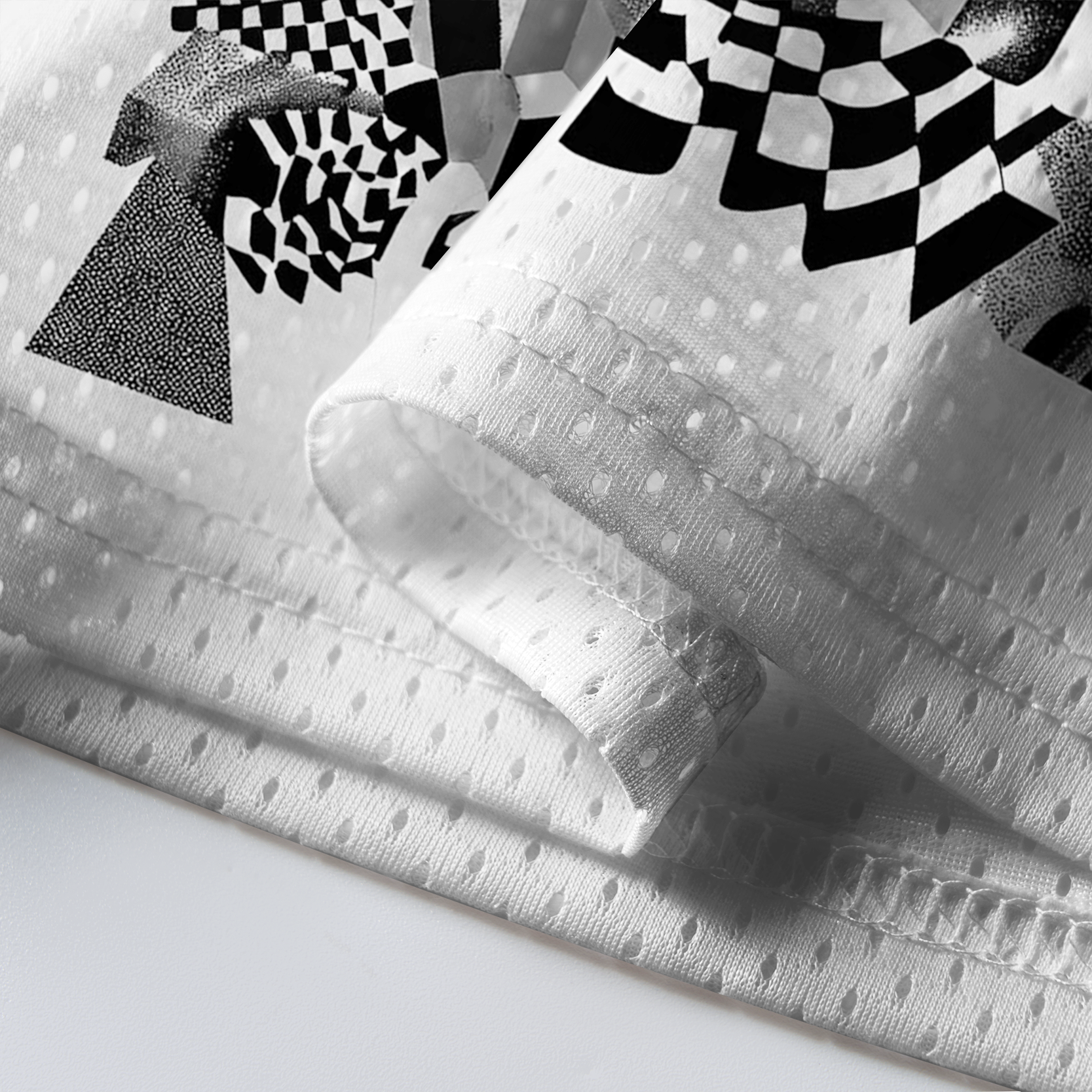 Kyoto-Lion Optical Illusion Surreal Escher Style Maze Stairs Mesh Jersey