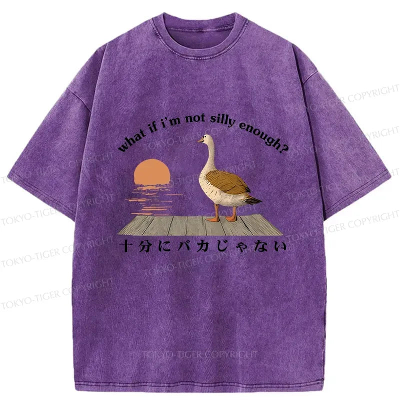 Kyoto-Lion What If I'm Not Silly Enough Washed T-Shirt
